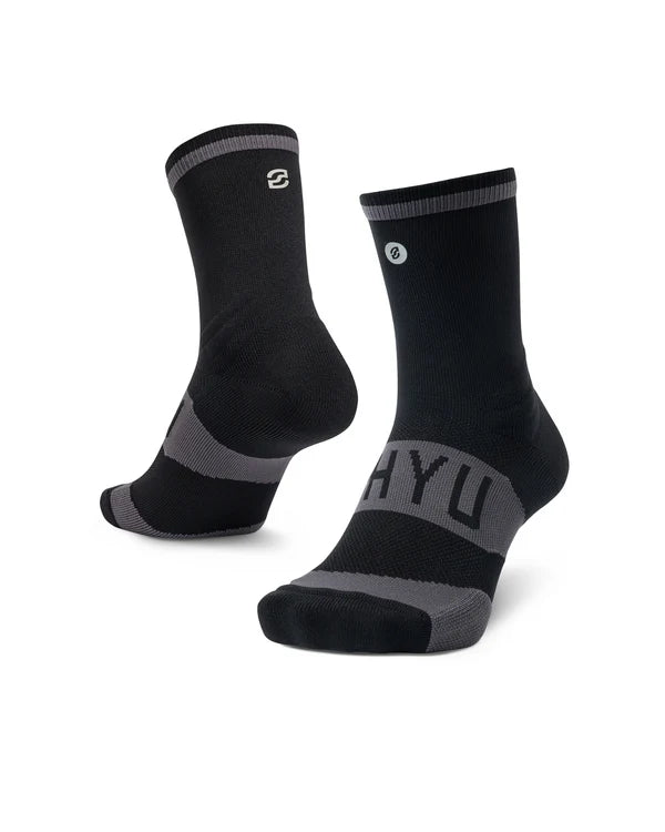 Shyu Half-Crew Running Socks – Black (SM-MD) | Performance Running Socks South Africa